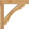 Ekena Millwork Olympic Block Rough Sawn Bracket w/ Offset Brace, Western Red Cedar, 6"W x 32"D x 32"H BKT0604X32X32OLY05RWR - alternate 4